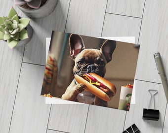 Invito alla festa -BBQ - Piccolo francese triste - Bulldog francese