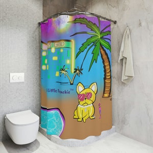 Shower Curtain - Grand Frenchie - Sad Little Frenchie - French Bulldog