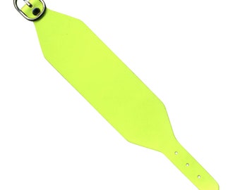 Lederarmband blank -L- neon-gelb - Armband aus Leder