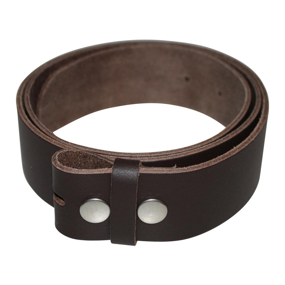 Belt Without Buckle Leather Belt Belt Brown 4 Cm All Etsy