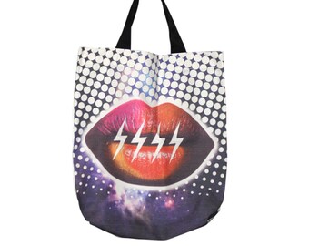 Cloth bag XL - Lips - shopping bag