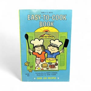 Girls & Boys Easy-To-Cook Book by Ann Wainwright | 1972 Vintage Kids Cookbook
