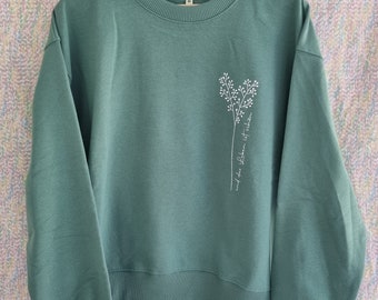 GoldLiesel Pullover Damen schönes Leben waldgrün