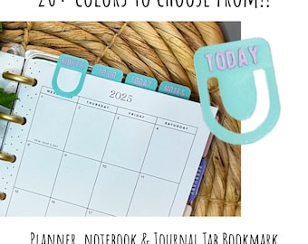 Marcapáginas de colores pequeños y personalizados para agendas, diarios y cuadernos. Elige entre varios colores.