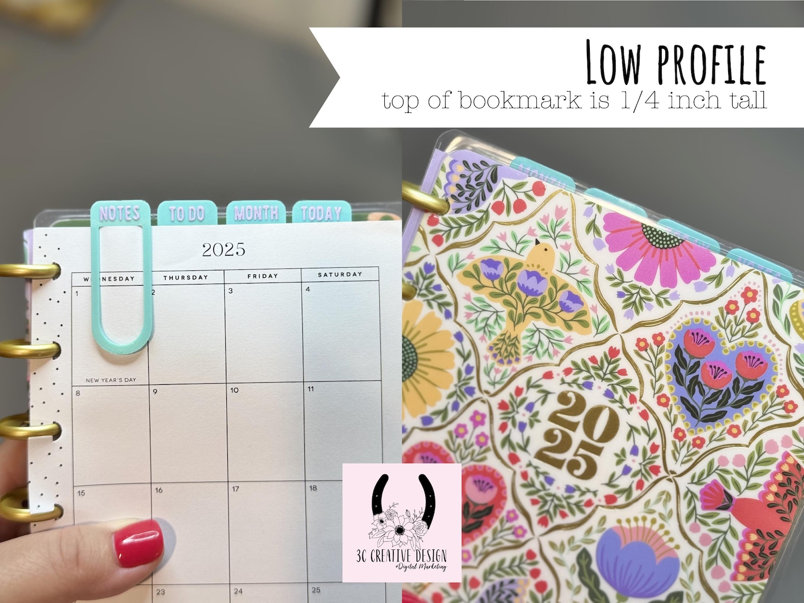 Customizable Large Page Marker Bookmark Tabs for Planners, Notebooks ...