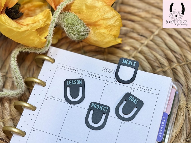 Customizable Small Page Marker Bookmark Tabs for Planners, Notebooks ...