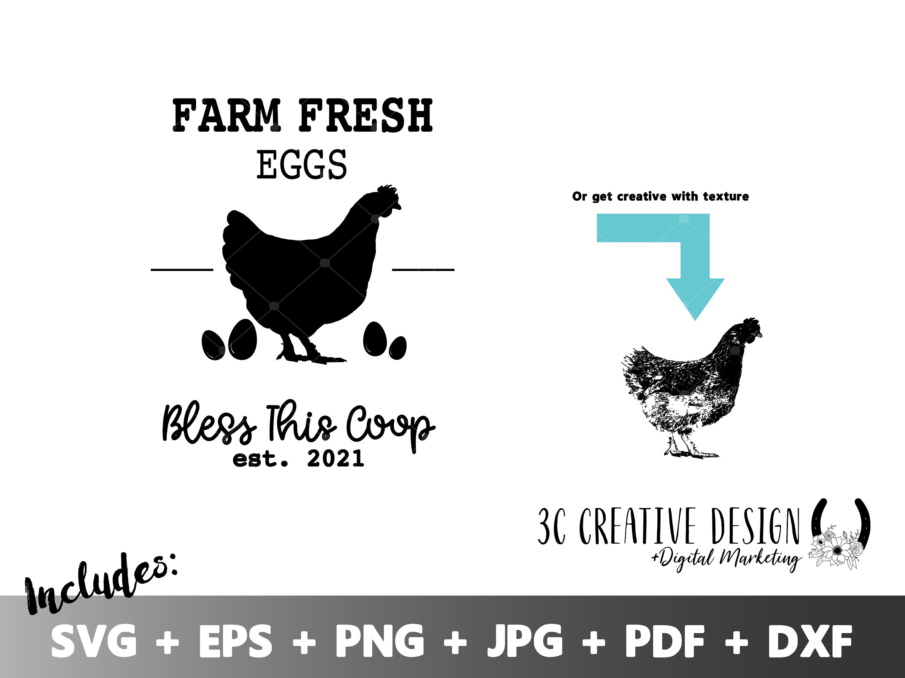 Chicken Coop Farmhouse Sign Design Clipart for Cricut or Silhouette SVG