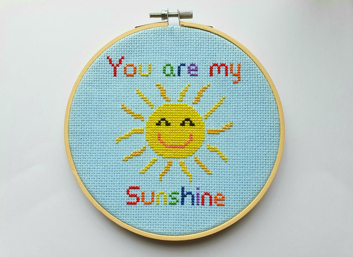 You are my sunshine cross stitch pattern/cute cross stitch | Etsy