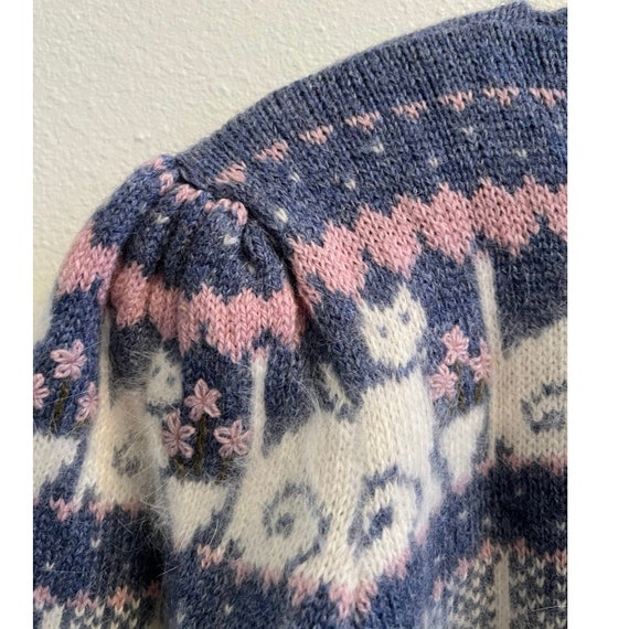 Susan Bristol Vintage Women’s Wool Blue & Pink Ca… - image 10