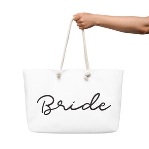 Bride Oversized Weekender Tote Bag Beach Tote Bag