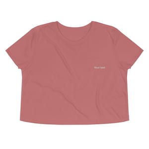 Custom Embroidered Crop Tee