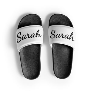 Custom Name Text Women&#39;s Slides Sandals