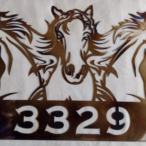 3 Horses Personalized Plaque