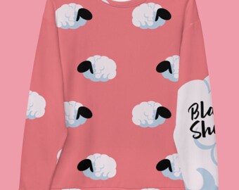 Black Sheep Kawaii Pink Unisex Sweatshirt