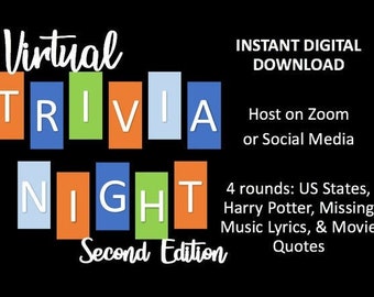 VIRTUAL TRIVIA NIGHT - Segunda Edición - Zoom Trivia - Noche de juegos familiares - ScreenShare