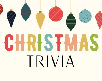 CHRISTMAS VIRTUAL TRIVIA night - Christmas Trivia - Zoom Trivia - Family Game Night - ScreenShare - Christmas Virtual Pub Trivia