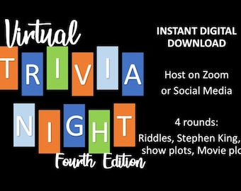 VIRTUAL TRIVIA NIGHT - Fourth Edition - Zoom Trivia - Family Game Night - ScreenShare