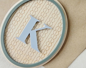 Personalised Initial Wall Sign | Custom Letter Plaque | Kids Room Wall Art | Nursery Decor | Acrylic Initial Door Plaque