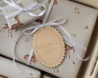 Personalised Christmas Eve Box Tag | Christmas Eve Box Topper | Custom December Box Name TagGift | UK