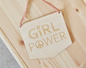 Girl Power Wall Banner | Kids Room Wall Hanging