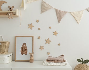 Wooden Star Shaped Wall Decor