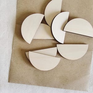 Wooden Scallop Wall Decor Blanks | Birch Plywood Half Circle Shapes