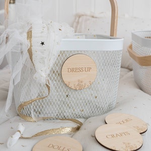 Floral Trofast Storage Labels | Wooden Floral Storage Labels | Toy Storage Labels | UK