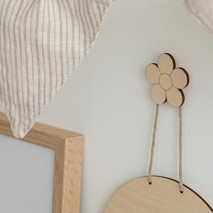 Girls Wooden Wall Hook | Flower Wall Hook | Nursery Wall Hook| UK
