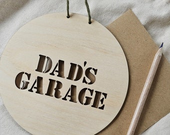 Wooden Dad Sign | Dad Gift | Grandad Gift | Dad's Garage Sign