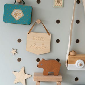 Boys Wooden Wall Hanging | Boys Room Décor | Gift For Boy | Customisable | UK