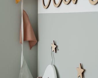Wooden Star Wall Hook | Wooden Wall Hook | Nursery Wall Hook