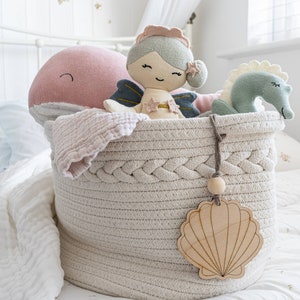 Seashell Wooden Gift Tag Seashell Hanging Decoration image 9