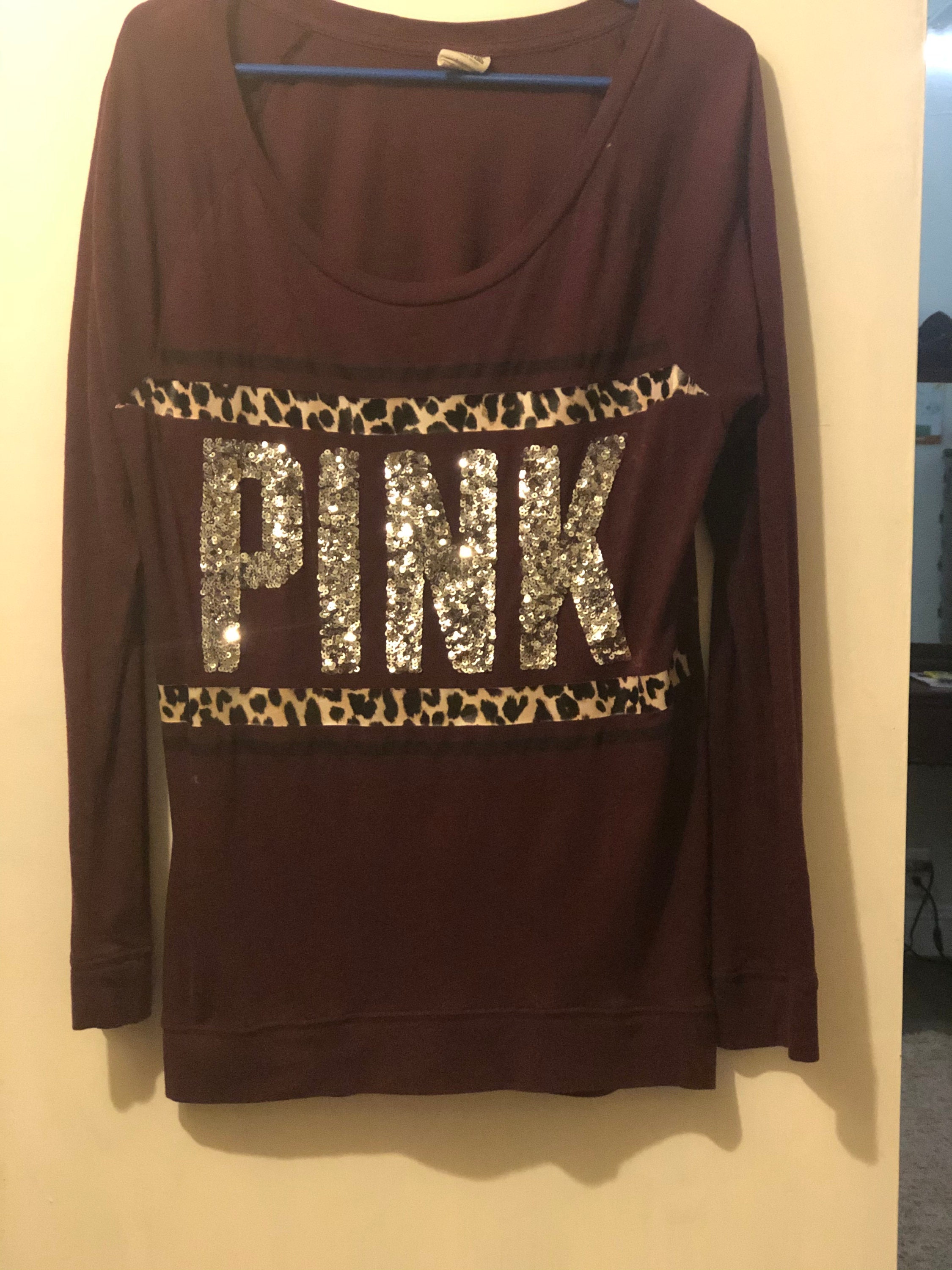 Victoria Secrets Pink Bling Long Sleeves LARGE shirt Etsy