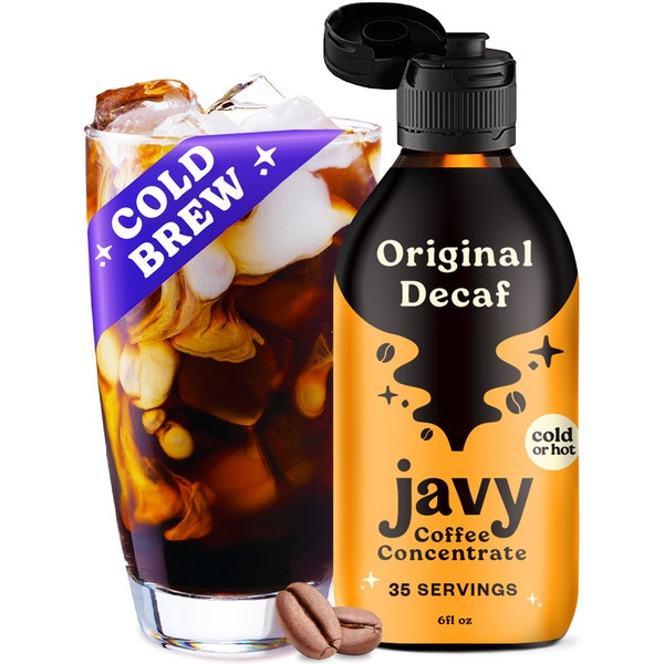 Javy Coffee Cold Brew Decaf Concentrate 35X, Artisan Roasted, Liquid Coffee Concentrate, Unsweetened Iced Coffee & Cold-Brew