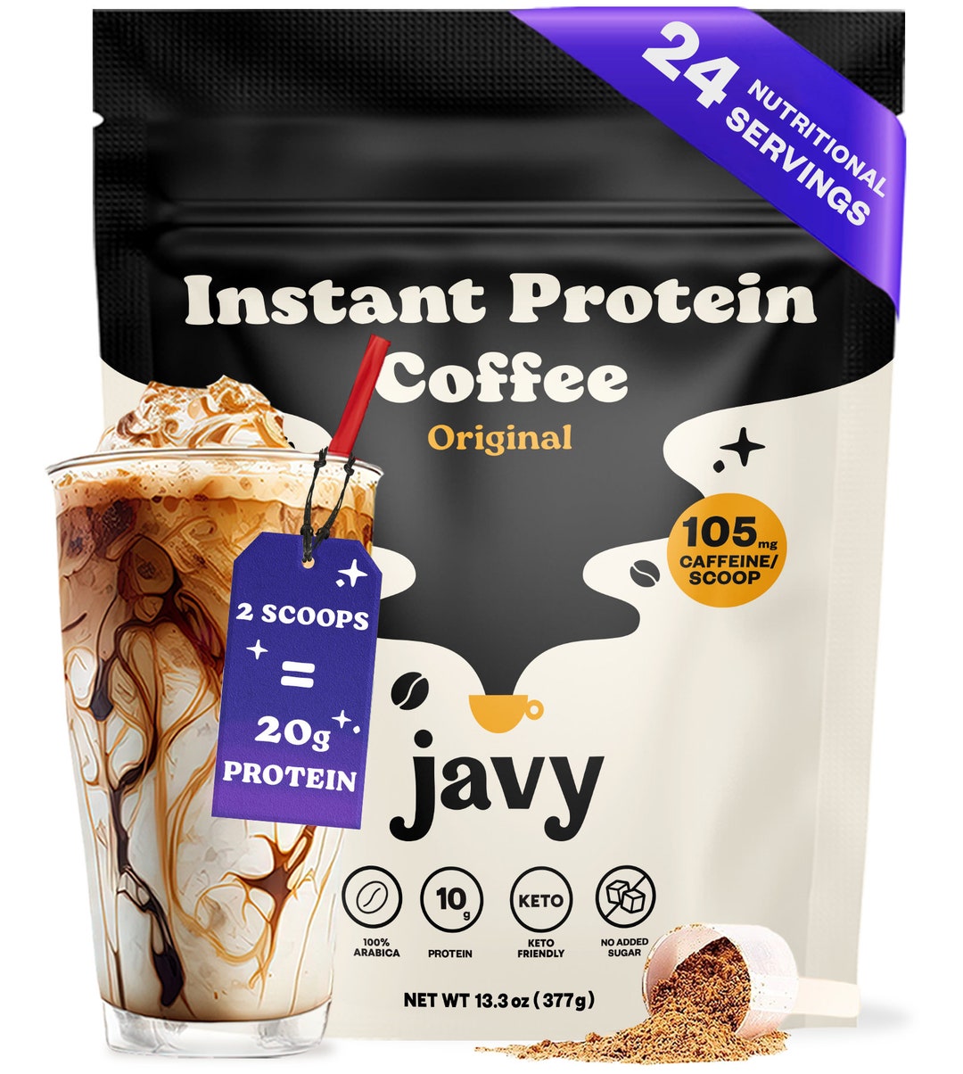 Can Javy Protein Coffee Be Hot Javy Instant Coffee High Protein Powder, Iced Coffee, Protein Drinks