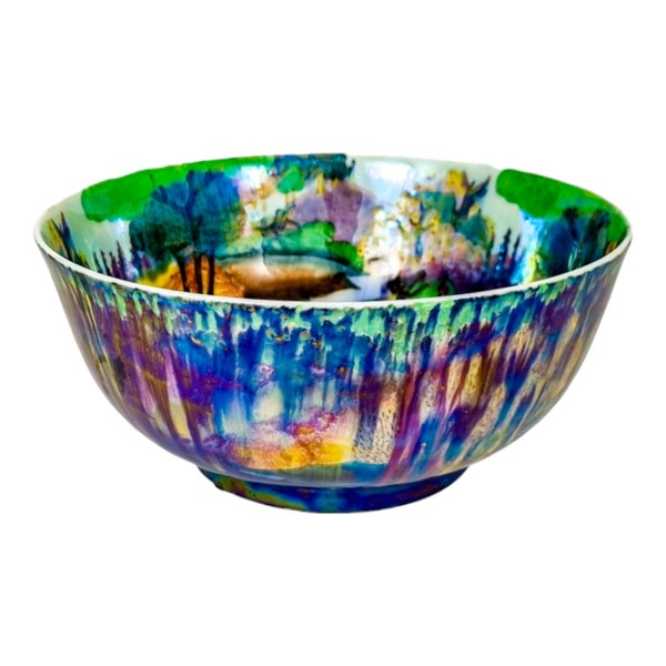 Handmade 1920's Daisy Makeig Jones large Wedgwood “Fairyland Lustre” bowl, 20.5 cm / 8”