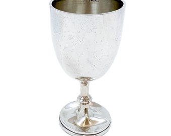 Antique George V sterling silver goblet / egg cup / shot glass