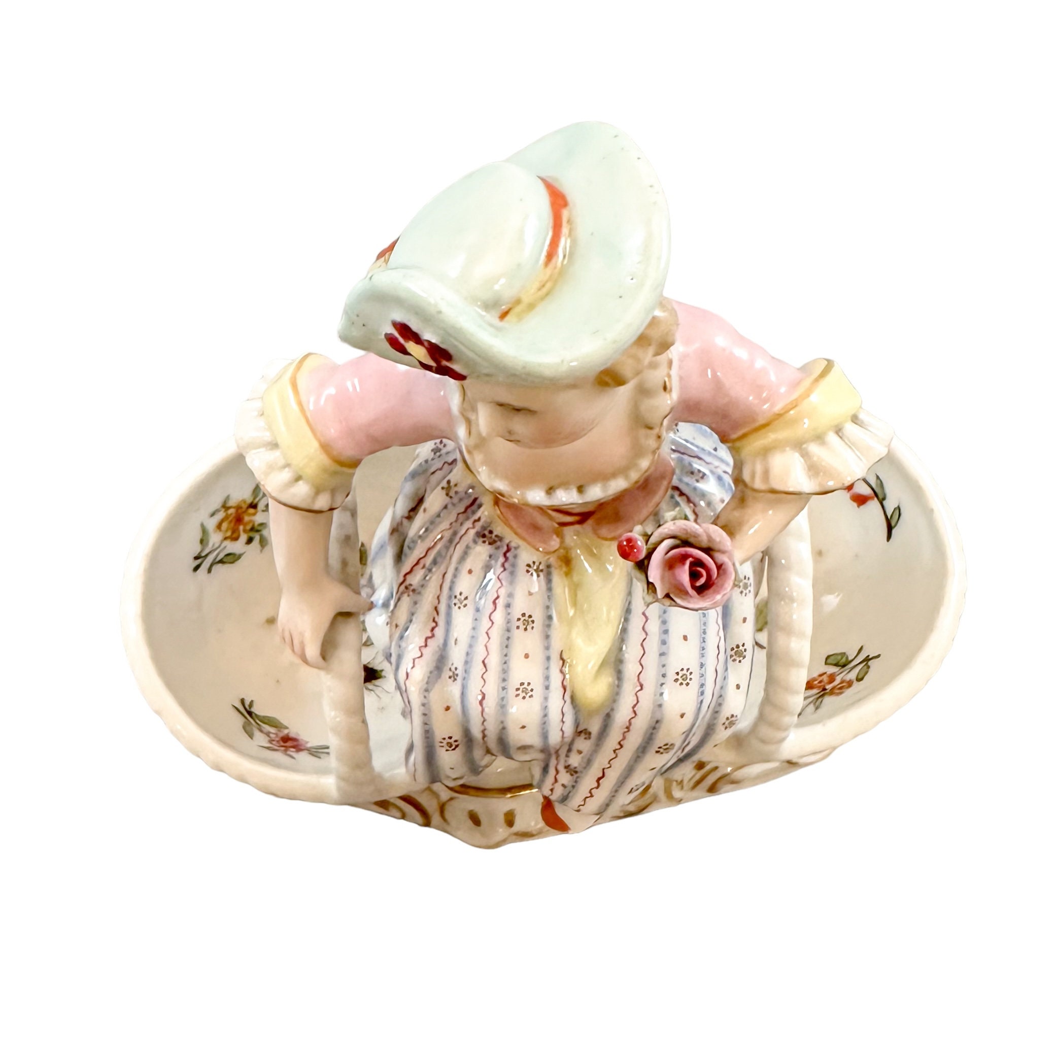 Pièce de collection : bonbonnière en porcelaine d'Allemagne, vers 1920