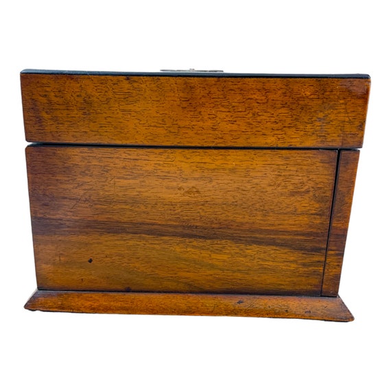 Antique Victorian walnut work and jewellery box w… - image 4