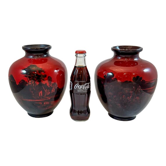 ビンテージ ロイヤルドルトン フランベ 花瓶 3点