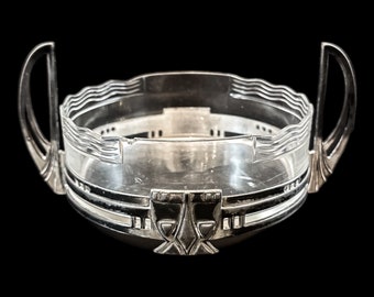 Jugendstil Art Nouveau WMF silver plated and glass centrepiece bowl / planter