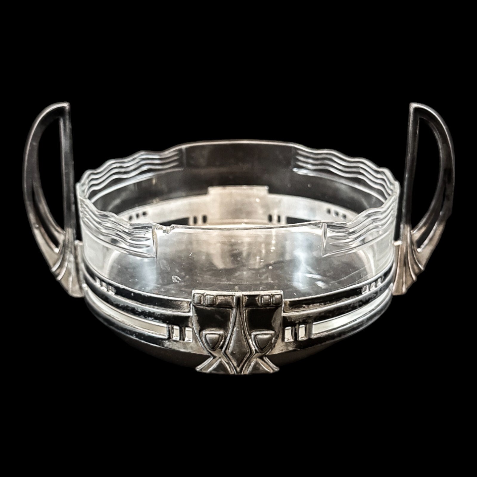 Jugendstil Art Nouveau WMF silver plated and glass centrepiece bowl / planter
