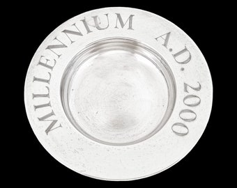 Piatto commemorativo Millennium Armada in argento sterling con marchio speciale 2000