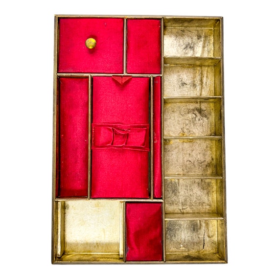Antique Victorian walnut work and jewellery box w… - image 8