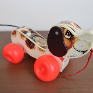 Classic Vintage 1965 Fisher Price "Little Snoopy" Pull Toy - Excellent Condition