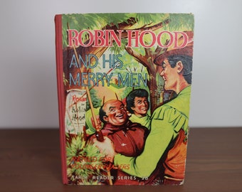 Beautiful Vintage Late 1950s Robin Hood and His Merry Men" Early Reader Series by Hamster Books - Hardcover