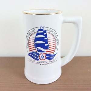 Beautiful Vintage 1984 Molson &quot;Lake Ontario Tall Ships Rendezvous&quot; Beer Mug in Excellent Condition