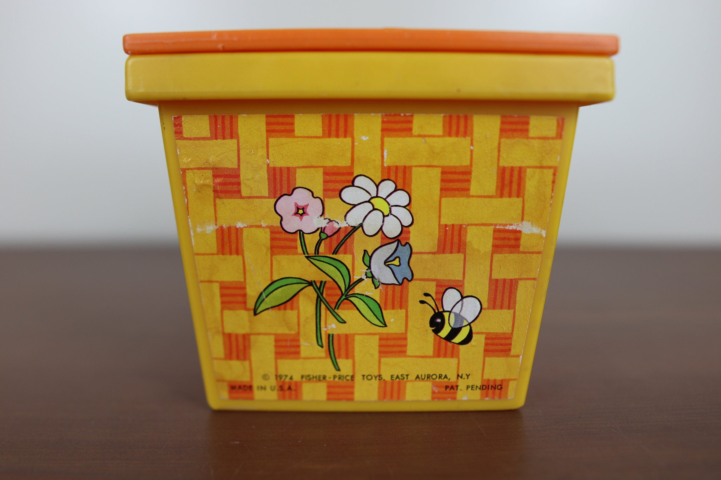 Vintage 1974 Fisher Price Picnic Basket 677 Made in USA Etsy