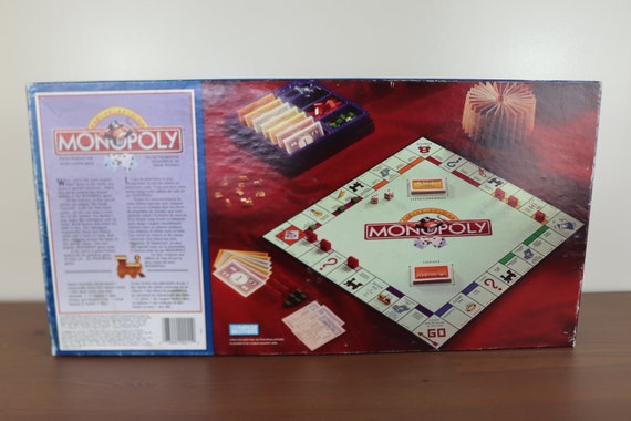 Rare Vintage 1996 Parker Brothers Monopoly Deluxe Edition Bilingual Version  Complete Game in Excellent Condition Very Clean 