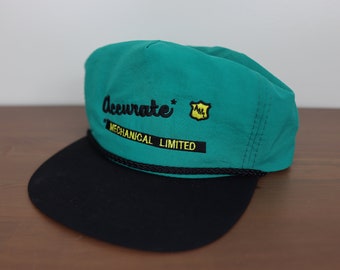 Vintage 1980s Accurate Mechanical Limited Trucker Cap - Saint Albert, Alberta Canada - Clean Unworn